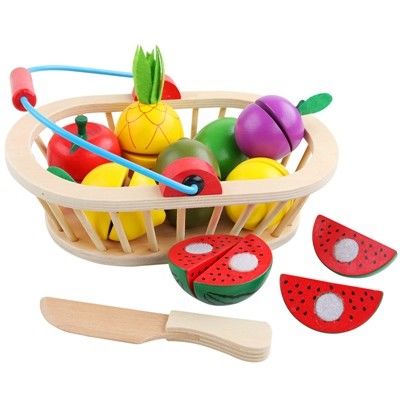 4.5cm de Houten van de de Groentenkeuken van het Fruitknipsel Vastgestelde Reeks van het de Rolspel
