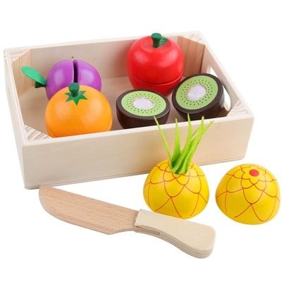 4.5cm de Houten van de de Groentenkeuken van het Fruitknipsel Vastgestelde Reeks van het de Rolspel