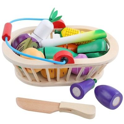 4.5cm de Houten van de de Groentenkeuken van het Fruitknipsel Vastgestelde Reeks van het de Rolspel
