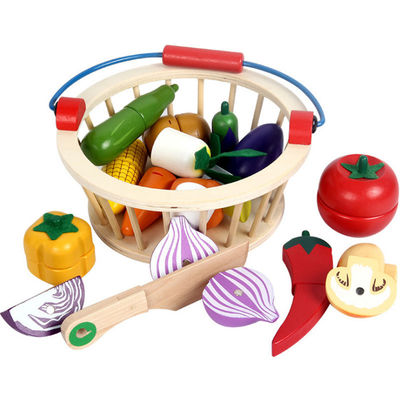 Het magnetische 10.5cm Houten Stuk speelgoed van de het Fruitmand van het Fruitknipsel Vastgestelde Houten