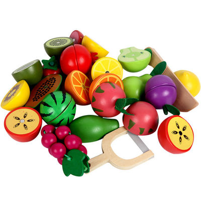 Het magnetische 10.5cm Houten Stuk speelgoed van de het Fruitmand van het Fruitknipsel Vastgestelde Houten