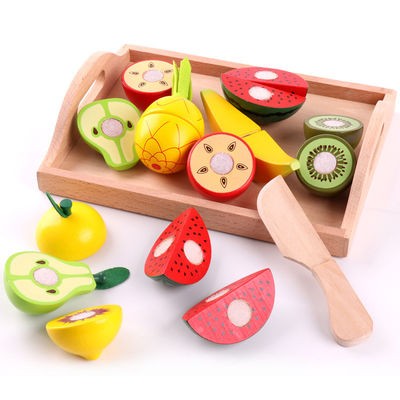 Kokende Steunen 5.5cm Houten Speelgoed van het het Voedsel Magnetisch Fruit van het Rolspel
