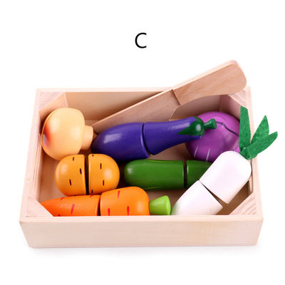 Kokende Steunen 5.5cm Houten Speelgoed van het het Voedsel Magnetisch Fruit van het Rolspel