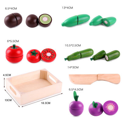 Kokende Steunen 5.5cm Houten Speelgoed van het het Voedsel Magnetisch Fruit van het Rolspel