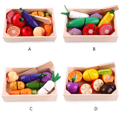 Kokende Steunen 5.5cm Houten Speelgoed van het het Voedsel Magnetisch Fruit van het Rolspel