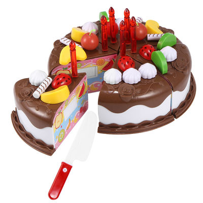 Van het het Fruitknipsel van DIY 5.9inch Houten Vastgestelde de Verjaardagscake Toy Plastic