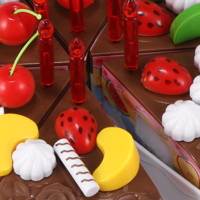 Van het het Fruitknipsel van DIY 5.9inch Houten Vastgestelde de Verjaardagscake Toy Plastic