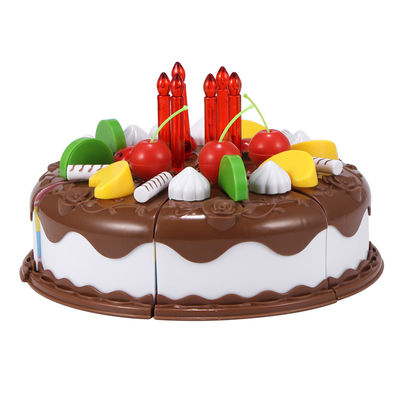 Van het het Fruitknipsel van DIY 5.9inch Houten Vastgestelde de Verjaardagscake Toy Plastic