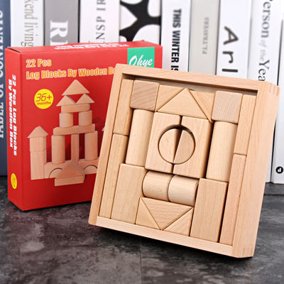 Groot Jumbo Houten de Bouwstenen Klassiek Kasteel 17.5cm van 22PCS