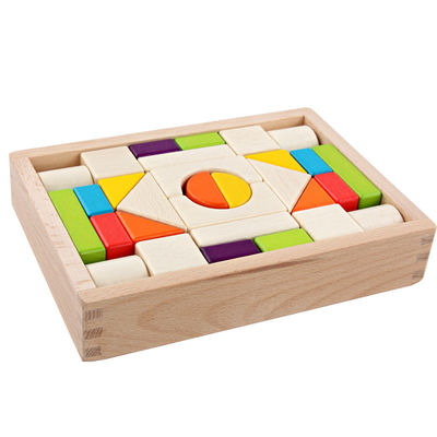 Grote 15cm Kasteel Houten Bouwstenen Toy Stacking 30 Stukken