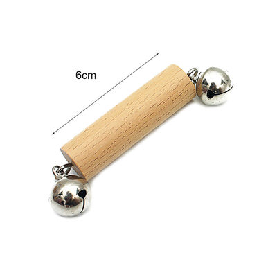 Handbell Veilige Tambor Beukehout Teether van 6 Duim het Houten Teethers