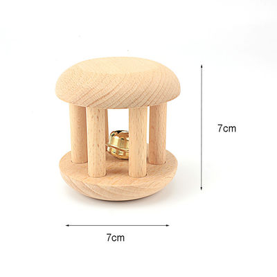 Handbell Veilige Tambor Beukehout Teether van 6 Duim het Houten Teethers