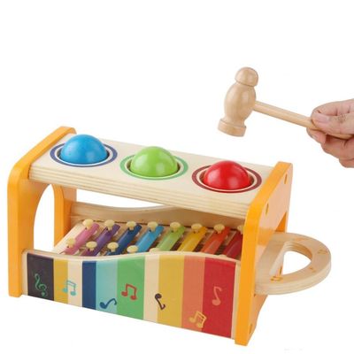 Acht Nota's 15cm Houten Muzikale Baby van de Speelgoed Houten Xylofoon