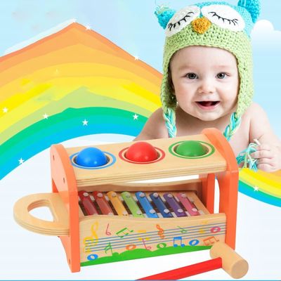 Acht Nota's 15cm Houten Muzikale Baby van de Speelgoed Houten Xylofoon