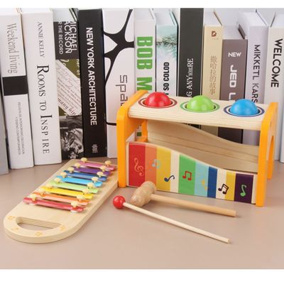 8 van de de Jonge geitjes Houten Xylofoon van de nota'spiano de Instrumenten Onderwijsspeelgoed