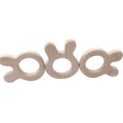 Armband van de het Silicone Houten Halsband van Teether van de beuk de DIY Gepersonaliseerde Baby