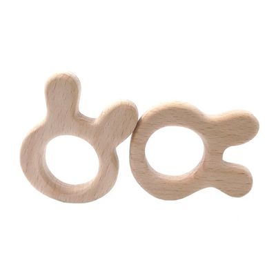 Armband van de het Silicone Houten Halsband van Teether van de beuk de DIY Gepersonaliseerde Baby