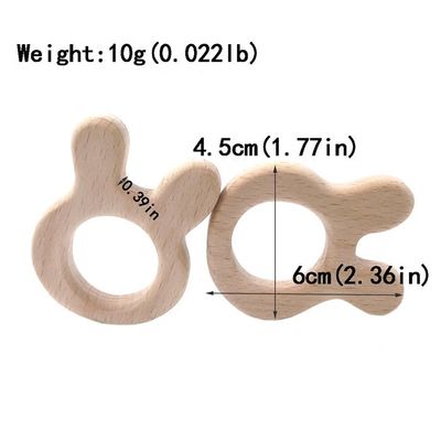 Armband van de het Silicone Houten Halsband van Teether van de beuk de DIY Gepersonaliseerde Baby
