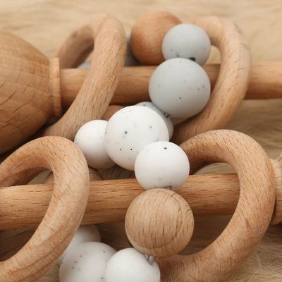 Konijn 5.12in Beukehout Teether Natuurlijk Houten Bunny Teether