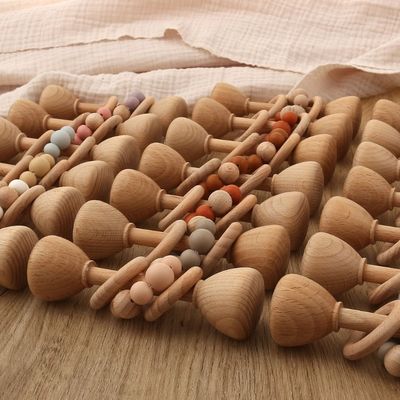 Konijn 5.12in Beukehout Teether Natuurlijk Houten Bunny Teether