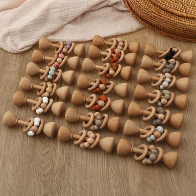 Konijn 5.12in Beukehout Teether Natuurlijk Houten Bunny Teether