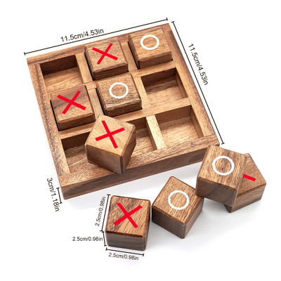 Vermaak 3cm het Houten Spel van de Schaakstukkeninteractie Unisex-
