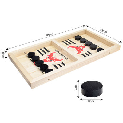 Puck Unisex Wooden Chess Pieces veroudert 4 Houten Slingerhockey