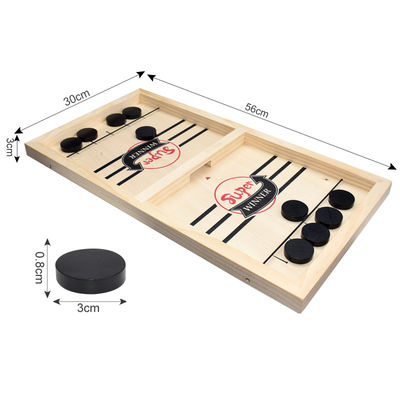 Puck Unisex Wooden Chess Pieces veroudert 4 Houten Slingerhockey
