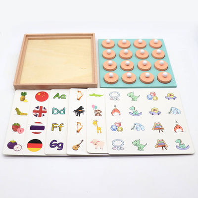 Van het de Gelijkeraadsel van het Montessori 3D Unisex-Geheugen Stuk speelgoed van het het Spelschaak