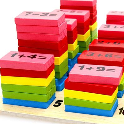 Blokken van de Basswood120pc de Houten Domino Geplaatst Verzameling die Montessori bouwen