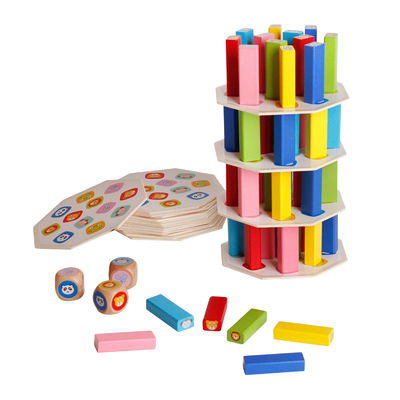 Toren 12.5cm Automatische de Domino Houten Blokken van de Dominotrein