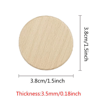 Boomschors 5cm de Natuurlijke Houten Ornamenten van de Plakkenknipsels van de Schijvencirkel Houten