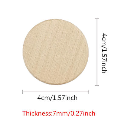 Boomschors 5cm de Natuurlijke Houten Ornamenten van de Plakkenknipsels van de Schijvencirkel Houten