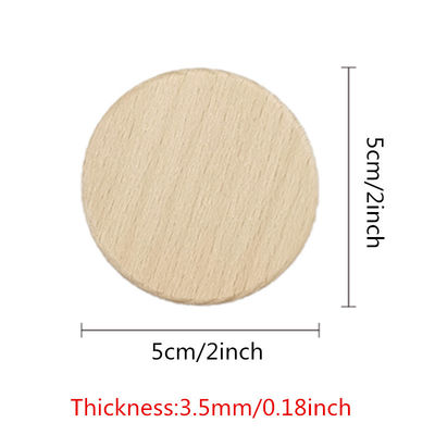 Boomschors 5cm de Natuurlijke Houten Ornamenten van de Plakkenknipsels van de Schijvencirkel Houten