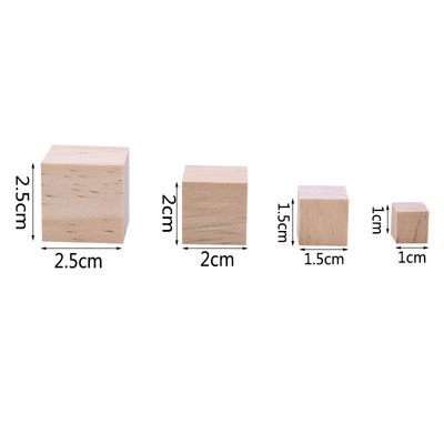 Boompijnboom 1.5cm Onvolledige Houten Ambachten Houten Vierkante Blokken
