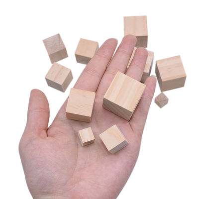 Boompijnboom 1.5cm Onvolledige Houten Ambachten Houten Vierkante Blokken
