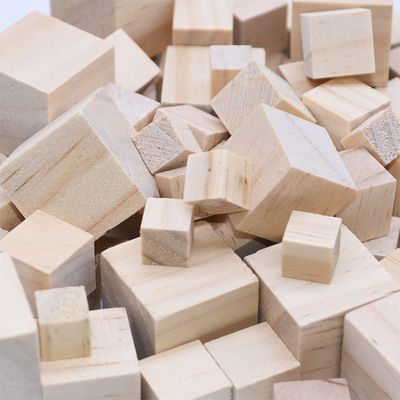 Boompijnboom 1.5cm Onvolledige Houten Ambachten Houten Vierkante Blokken