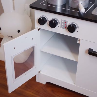 De Peuterszwarte 77.8cm van jonge geitjesgrey wooden kitchen toys for
