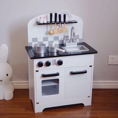 De Peuterszwarte 77.8cm van jonge geitjesgrey wooden kitchen toys for