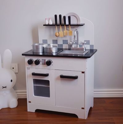De Peuterszwarte 77.8cm van jonge geitjesgrey wooden kitchen toys for