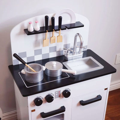 De Peuterszwarte 77.8cm van jonge geitjesgrey wooden kitchen toys for
