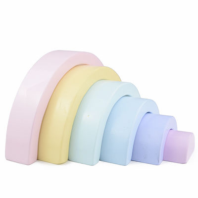 4.5cm Houten Overspannen Blokkenspeelgoed Stapelend Regenboogblokken