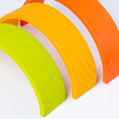 30cm van de het Speelgoedregenboog van Pijnboom het Houten Blokken Speelgoed van de de Bouwstenentoren
