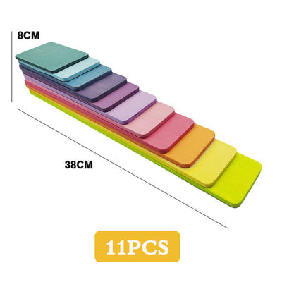 30cm van de het Speelgoedregenboog van Pijnboom het Houten Blokken Speelgoed van de de Bouwstenentoren