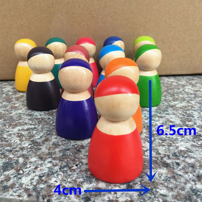 6cm de Grote de Stapelaar van de Pastelkleurregenboog het Nestelen Reeks van het Regenboogblok