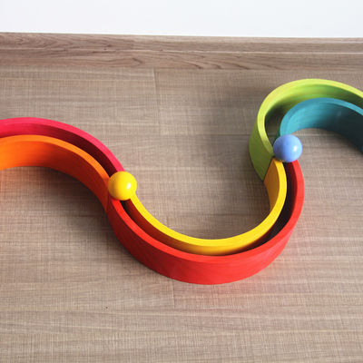 6cm de Grote de Stapelaar van de Pastelkleurregenboog het Nestelen Reeks van het Regenboogblok