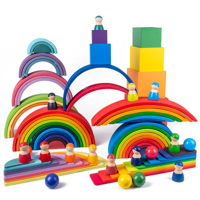 Spel 60cm de Natuurlijke Houten Gravure van de de Babylaser van de Regenboogstapelaar