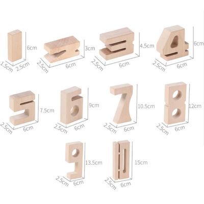 Speelgoed van het Aantalblokken van saldojenga het Houten 16cm Jumbo Houten Bouwstenen
