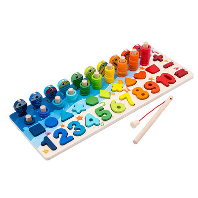Wiskunde die Onderwijs Houten Montessori-Babyspeelgoed 15cm vist
