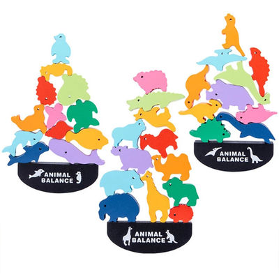 Kinderen 3cm Dinosaurus Houten Bouwstenen Toy Animal Town Wooden Blocks